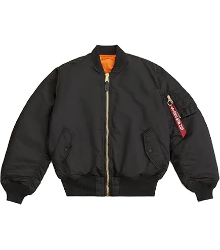 Amazon.com: Alpha Industries Men's MA-1 Flight Jacket - Black